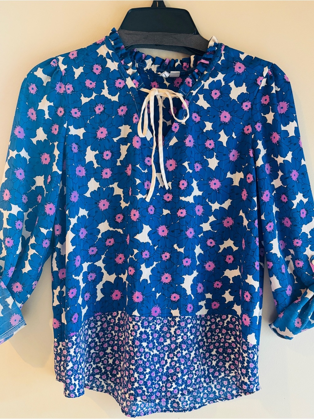 Elle Blouse Multicolor Blue Blouse - S
